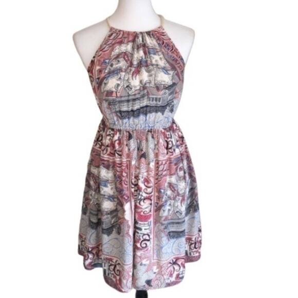 Anthropologie Dresses & Skirts - Anthro Floreat Castle Lake Rope Tie Dress XS EUC